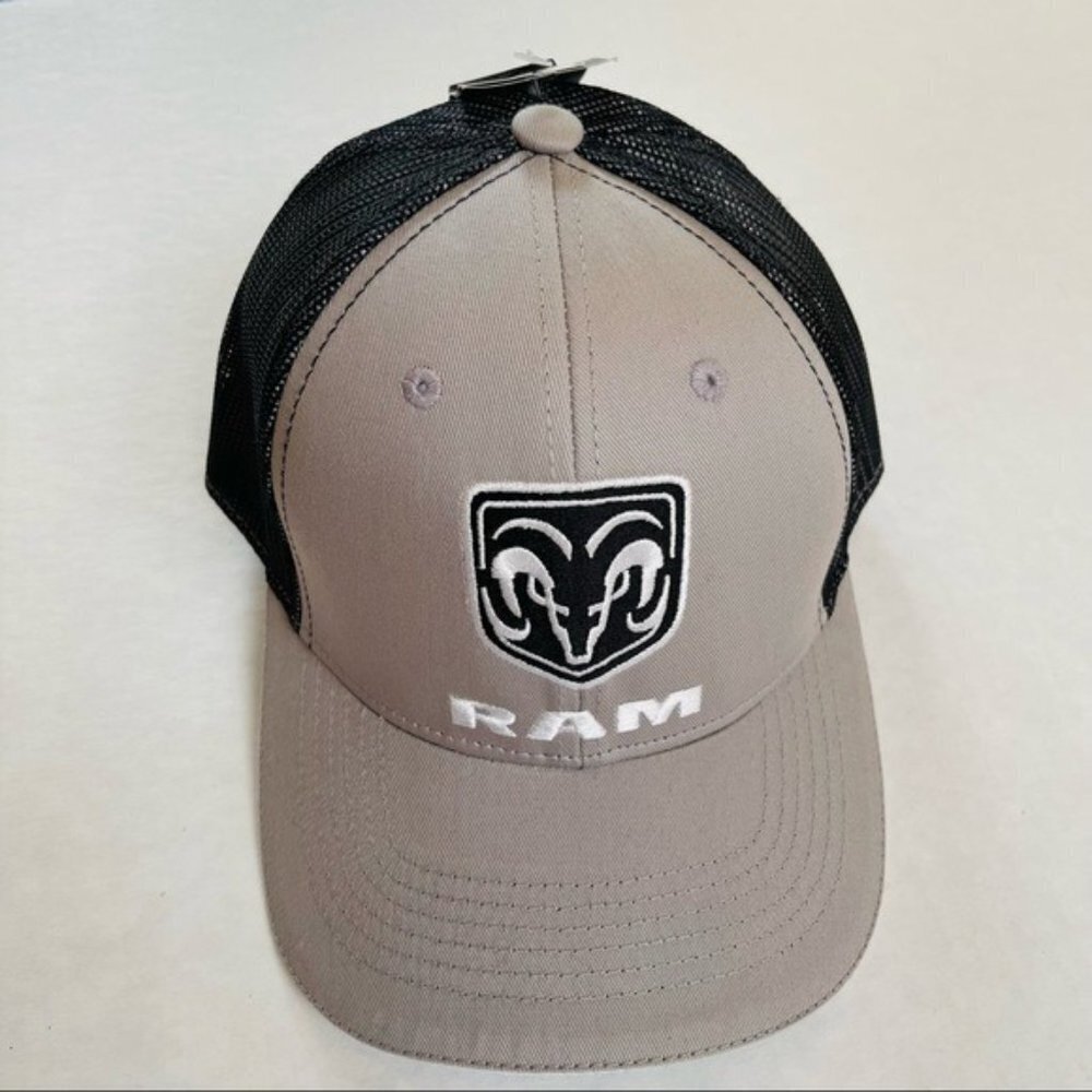 Dodge Ram Gray Black Hat Snap Back‎ Summer Vacation Game Trucker Hat Outdoor